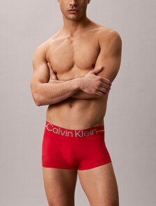 Icon Microfiber Stretch Metallic Low Rise Trunk, Red Gala, hi-res