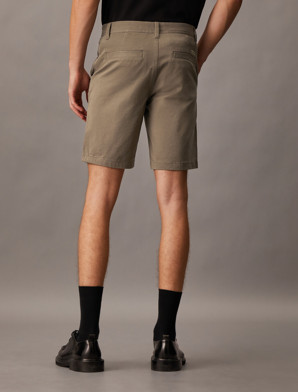 Essential Cotton Lyocell Chino Shorts, Falcon, hi-res