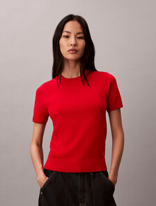 Lunar New Year Knit Top, Pantone Red, hi-res