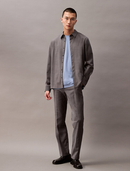 Refined Virgin Wool Slim Trouser
