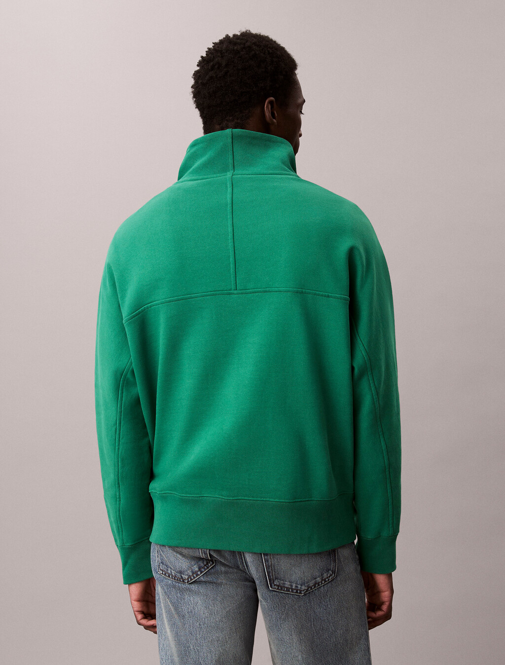 Premium Fleece Relaxed Quarter Zip Sweatshirt, Verdant Green, hi-res