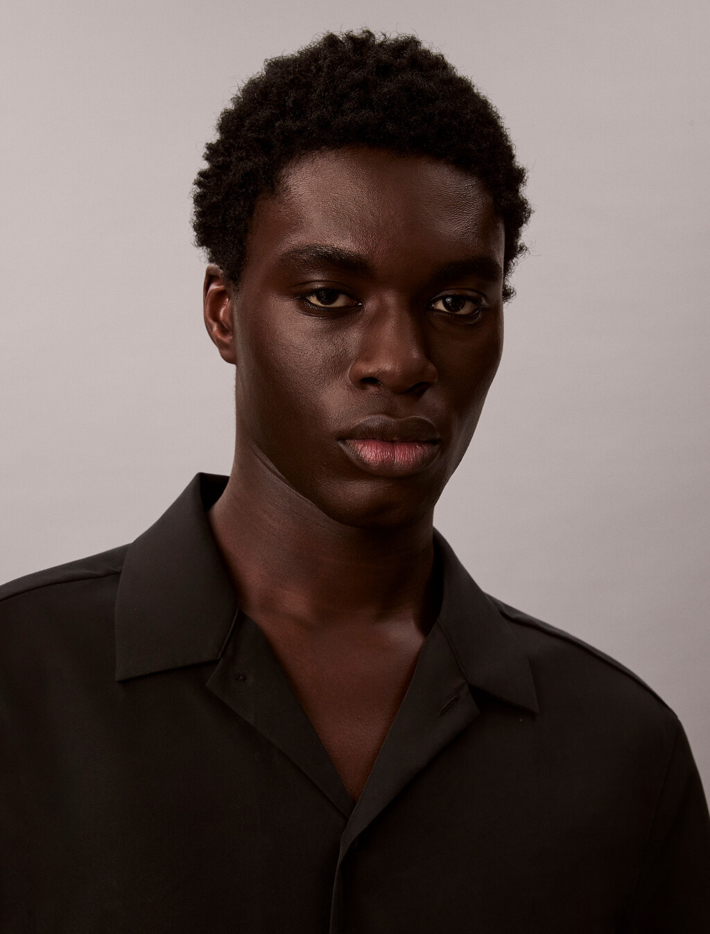 Soft Modal Short Sleeve Shirt, Black, hi-res