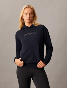 Essentials+ Recycled Polyester Hoodie, Black Beauty, hi-res