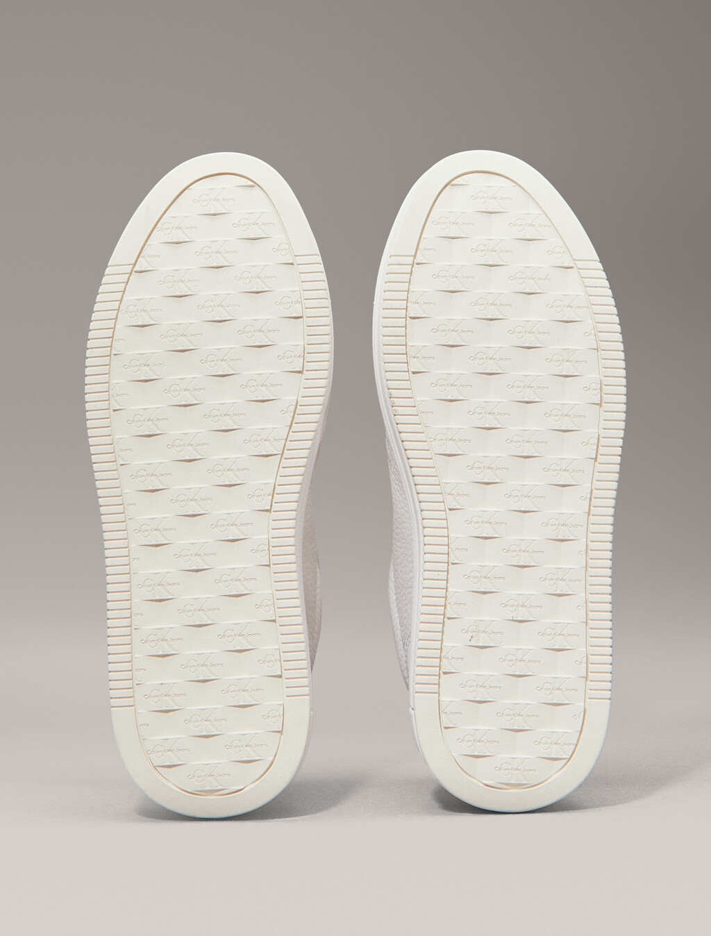 Leather Platform Trainers, Bright White/Black, hi-res
