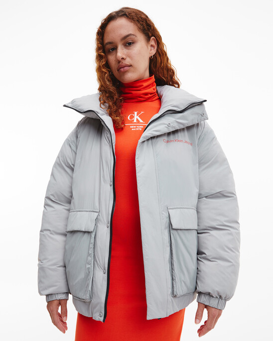 Quilted Puffer Jacket With Removable Sleeves