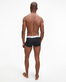Cotton Stretch 3 Pack Low Rise Trunk, 1 Black / 1 White / 1 Grey Heather, hi-res