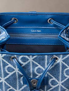 Denim Logo Jacquard Backpack, Denim JQD Medium Wash, hi-res