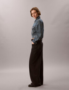 Cropped Denim Jacket, FULTON BLUE, hi-res