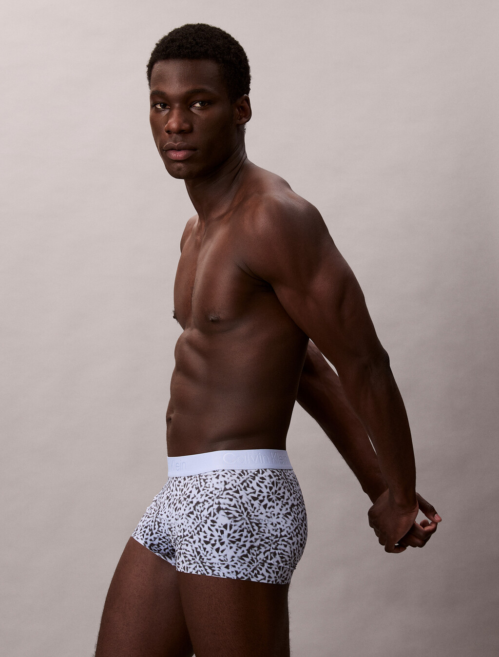 Low Rise Trunks - CK Black, ACUTE PRINT_FORGED IRON, hi-res
