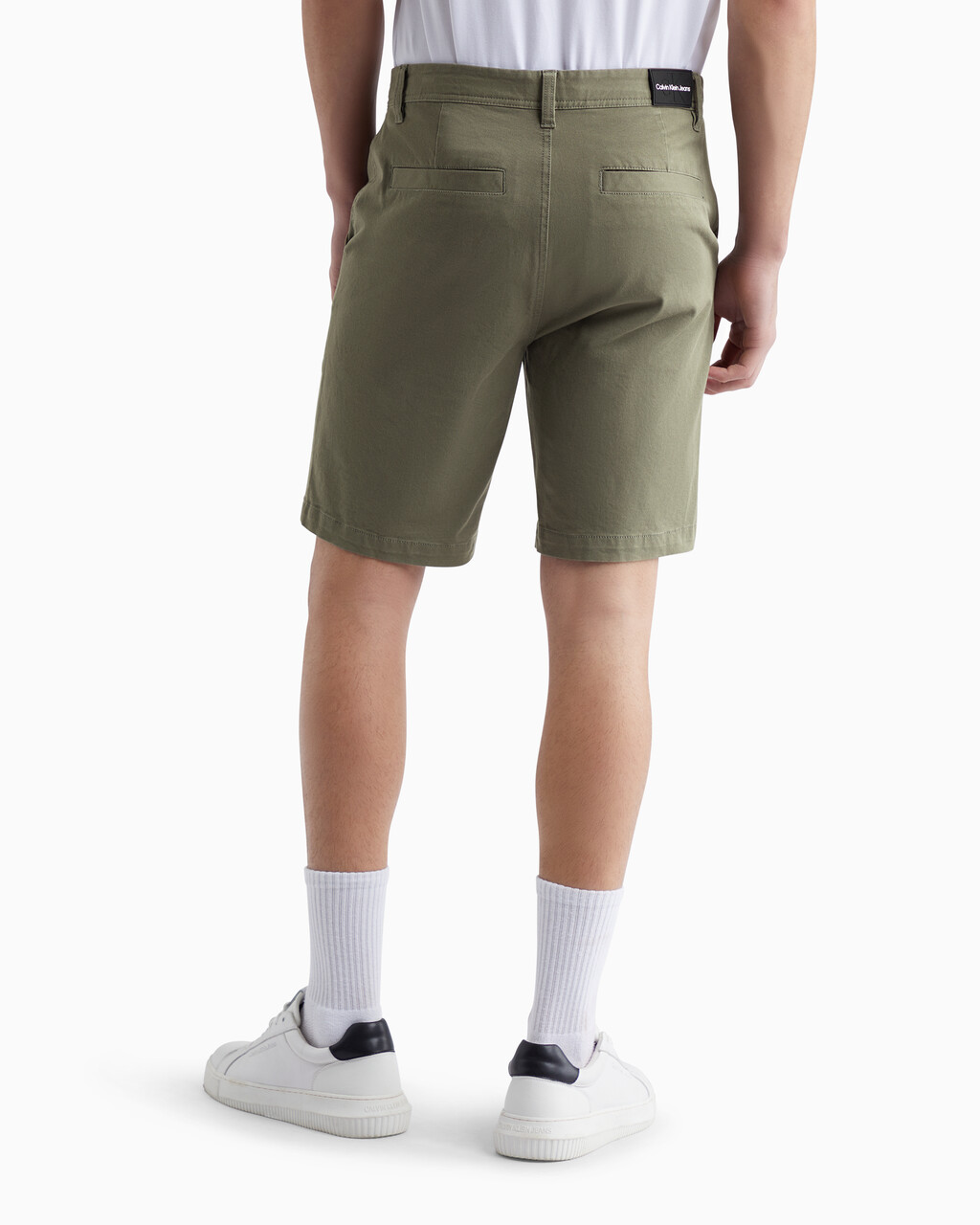 Monogram Chino Shorts, Dusty Olive, hi-res