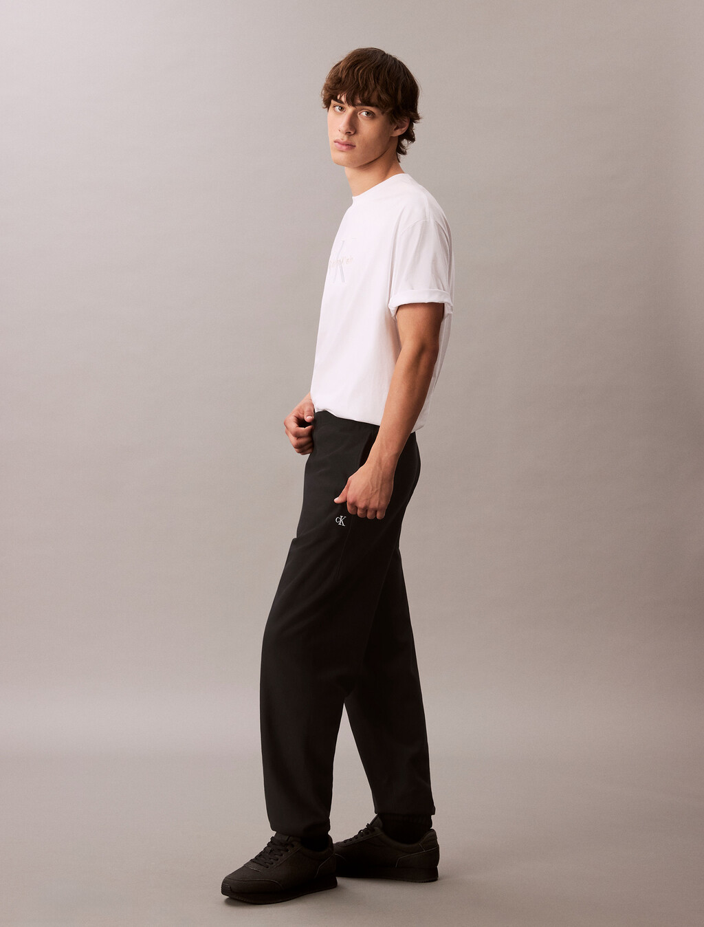 Premium Fleece Joggers, Black, hi-res