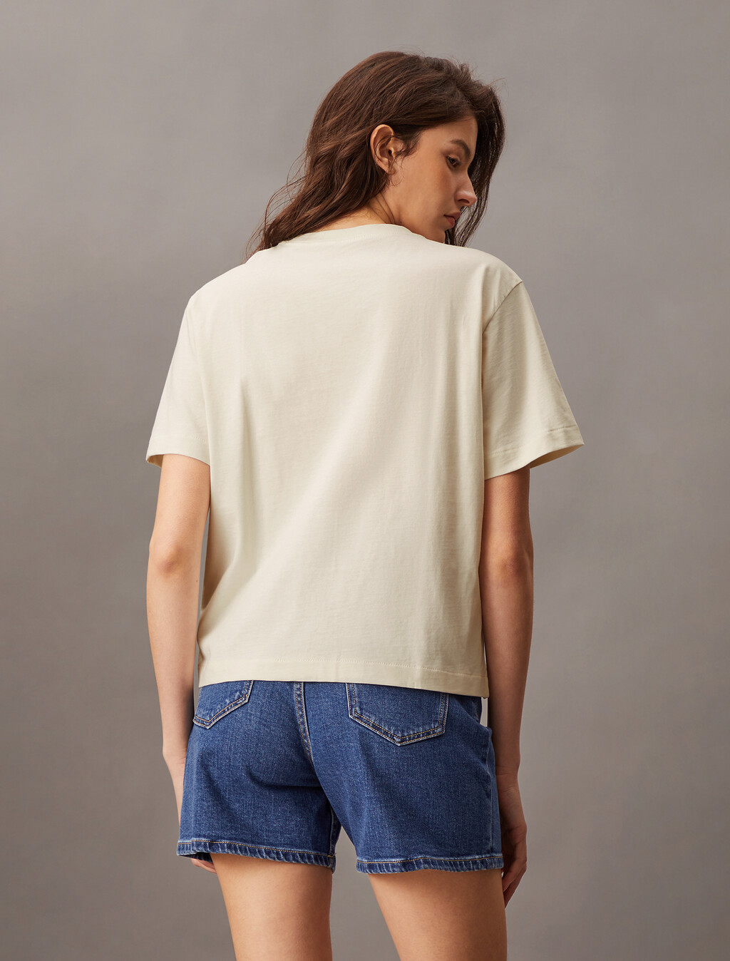 Standard Logo Boxy Varsity Tee, Tofu, hi-res