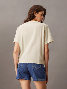 Standard Logo Boxy Varsity Tee, Tofu, hi-res