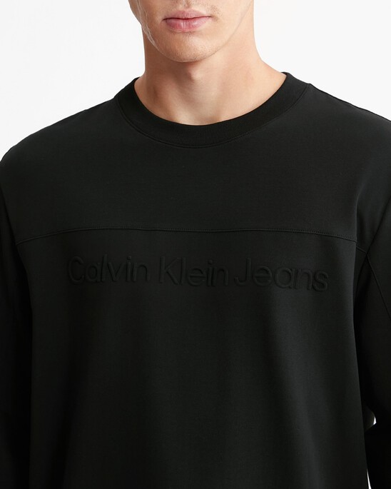 Embossed Institutional Logo Organic Cotton Tee