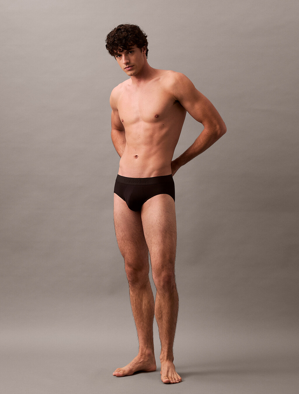 Ultra Soft Modal Hip Brief, Black, hi-res