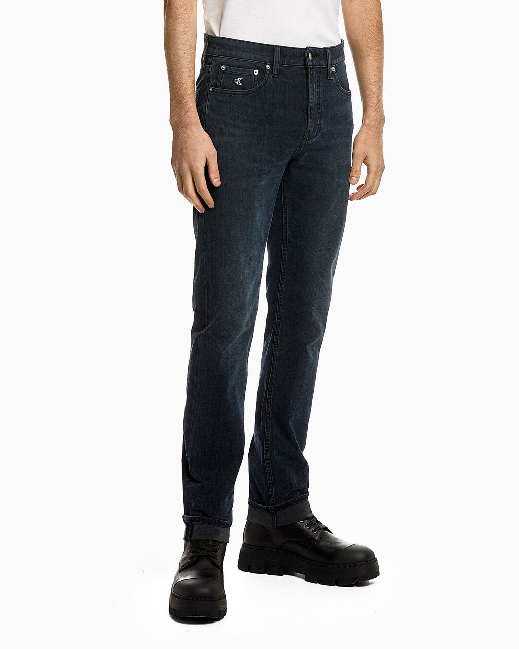 FREEFIT SLIM FIT BODY STRETCH JEANS, Blue Black Back Embro, hi-res