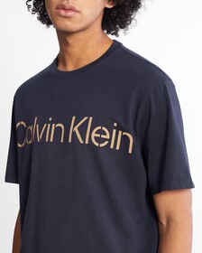 Faded Logo Crewneck Tee, Dark Sapphire, hi-res