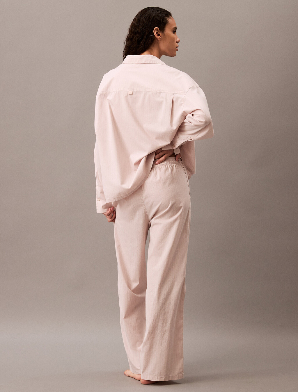 Cotton Poplin Regular Shirt, 17744 STEADY STRIPE+GRAY MORN, hi-res