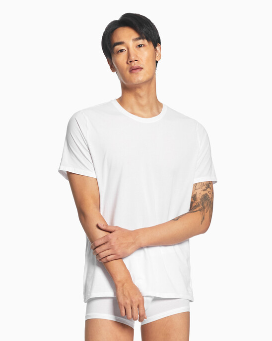 CK BLACK COTTON CREW NECK TEE