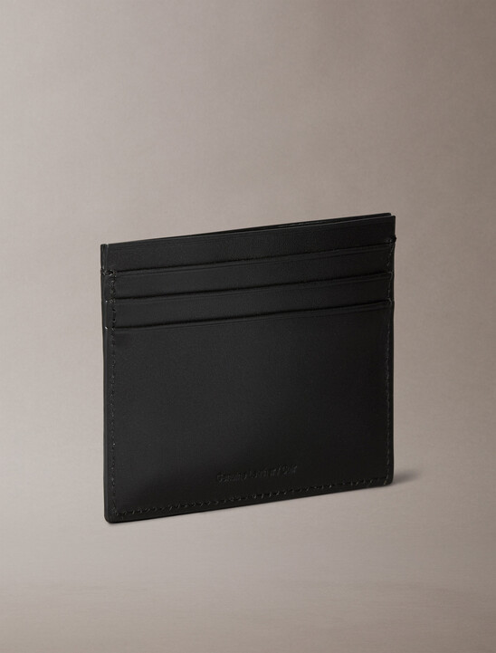 CK Plaque Leather Card Case