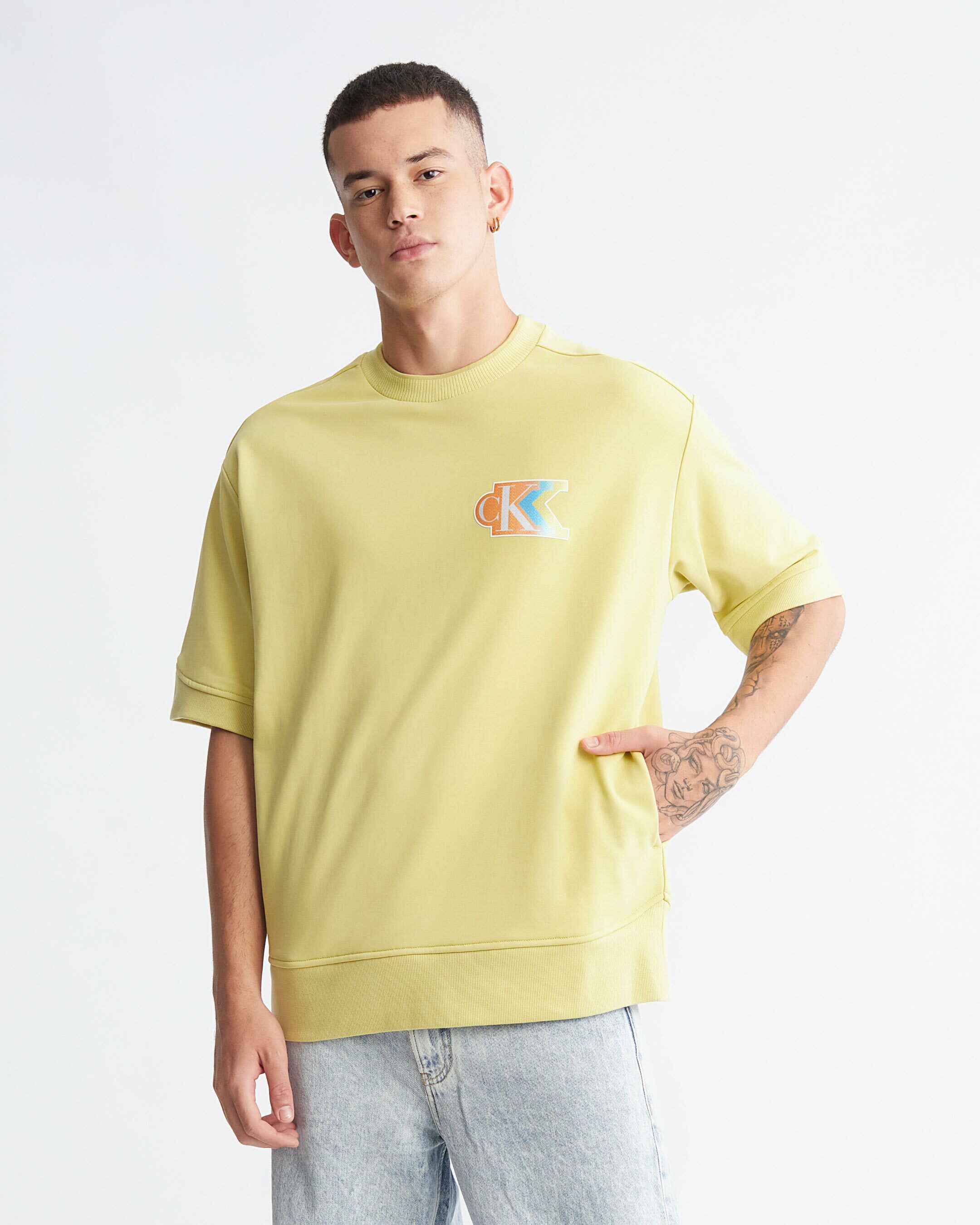 Calvin klein sweatshirt yellow new arrivals