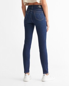 Sustainable Lyocell High Rise Skinny Jeans, Dark Dbl Belted Wb, hi-res