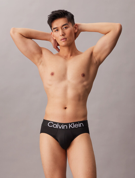 Microfiber Stretch Bold Logo Hip Brief 3 Pack