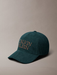 Calvin Klein Corduroy Cap, Navy Teal, hi-res
