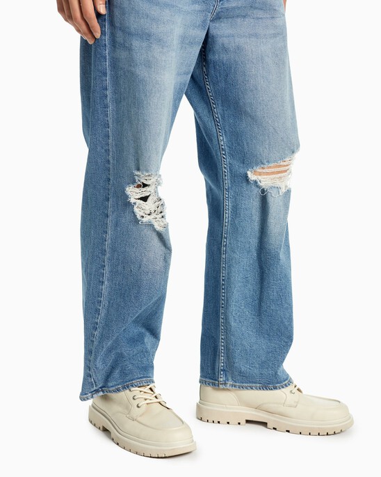 SUSTAINABLE CROPPED WIDE JEANS
