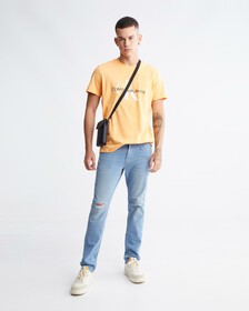 Monogram Organic Cotton Tee, Crushed Orange, hi-res