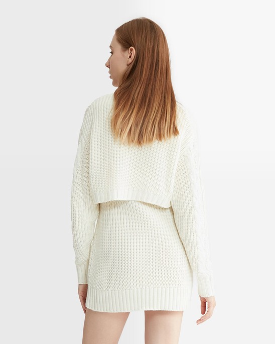 Varsity Cable Sweater Dress