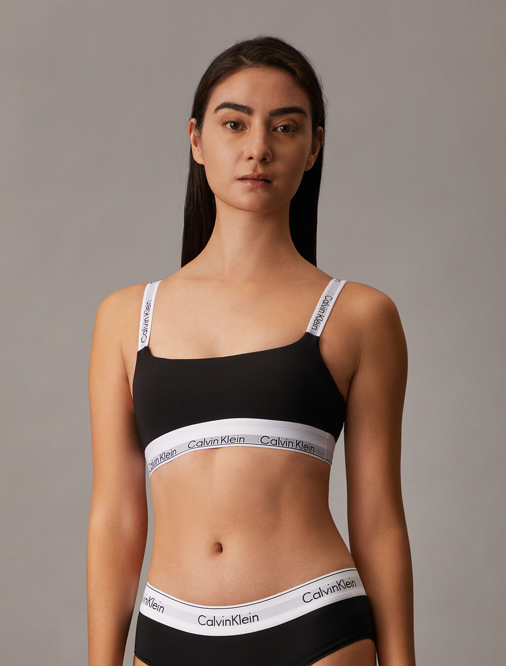 Icon Cotton Lightly Lined Bralette, Black, hi-res