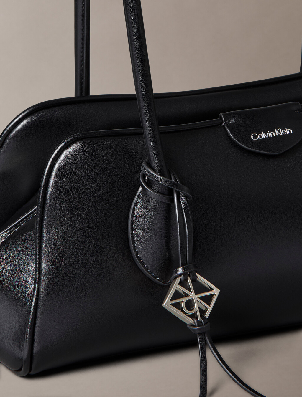 Trio Compartment Shoulder Bag, Black, hi-res