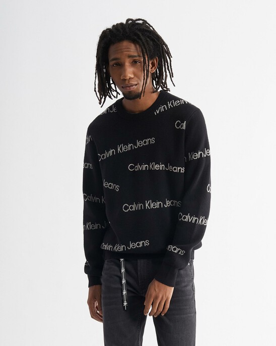 Institutional All Over Logo Sweater
