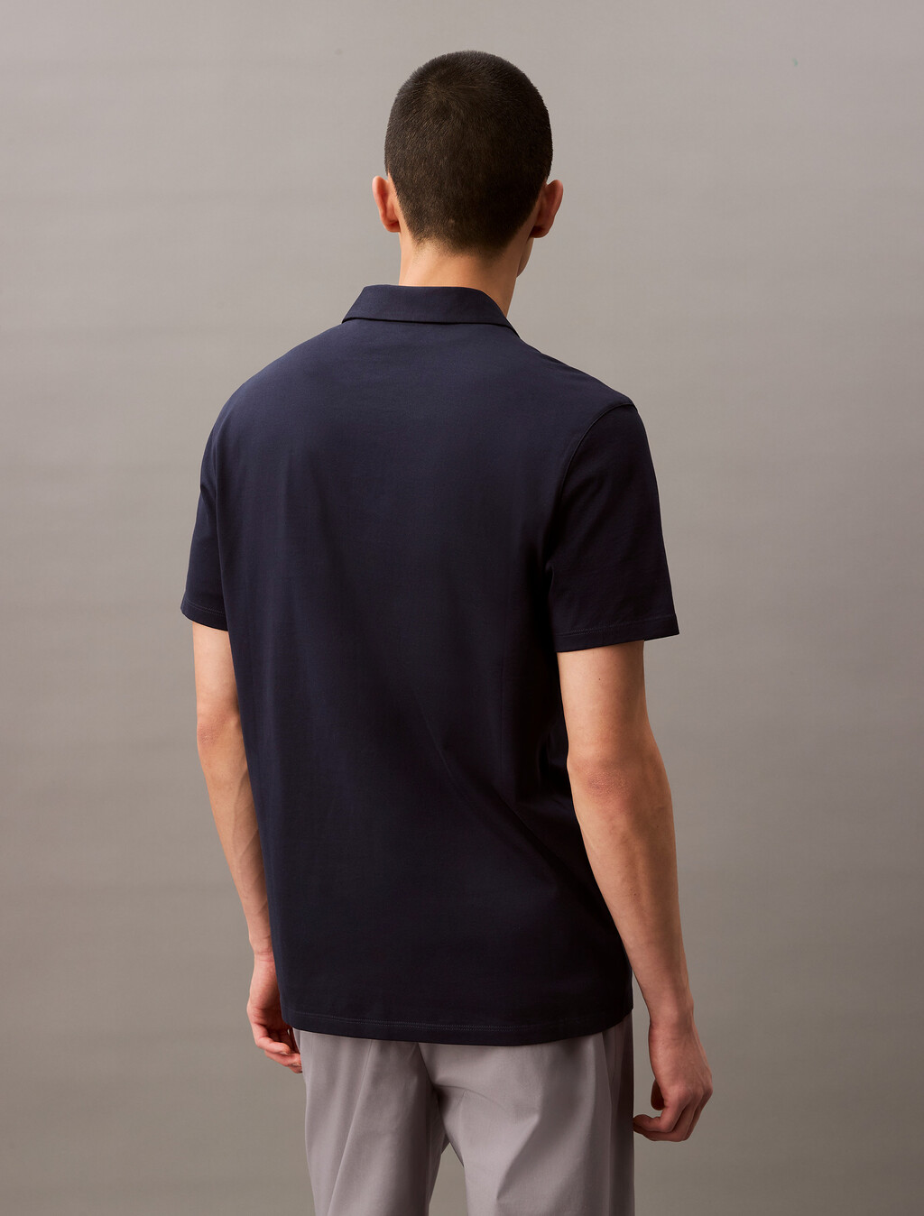 Double Mercerized Cotton Short Sleeve Polo, Dark Sapphire, hi-res
