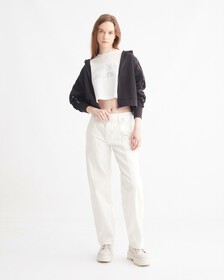 Reconsidered 90s Straight White Jeans, Off White, hi-res