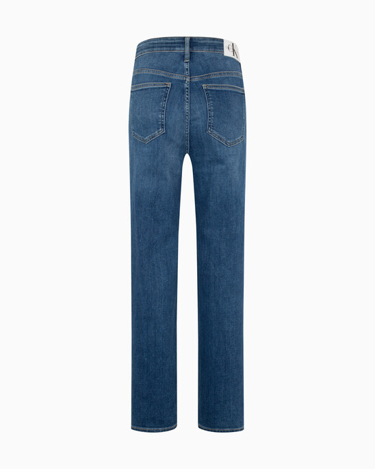 Italian Denim High Rise Slim Straight Jeans