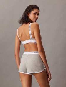 Icon Cotton Lightly Lined Plunge Bra, B10 Grey Heather, hi-res