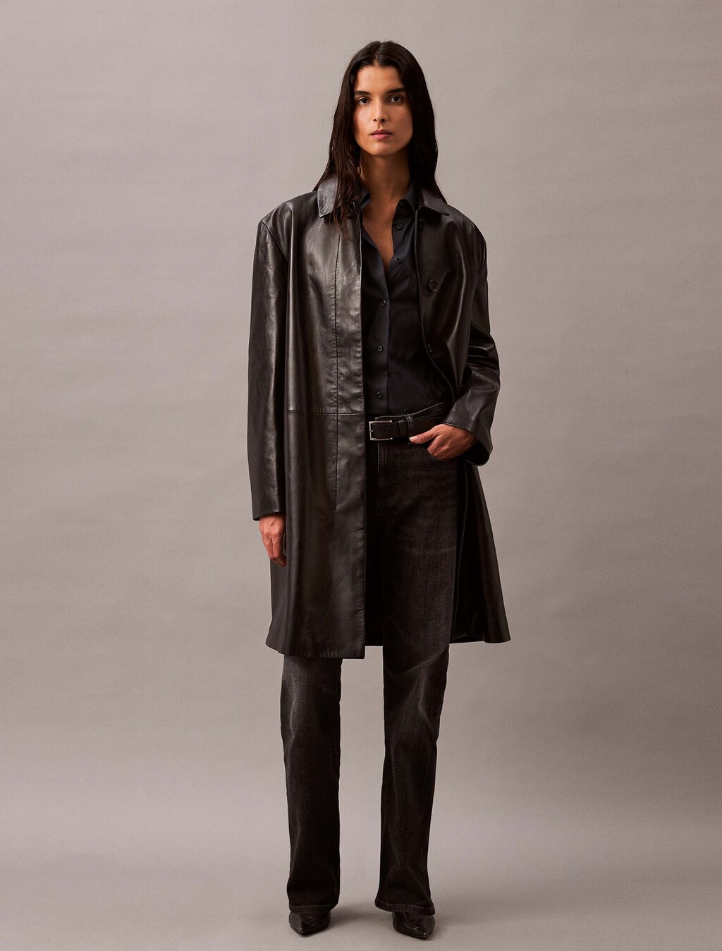 Lamb Suede Car Coat, Black Beauty, hi-res