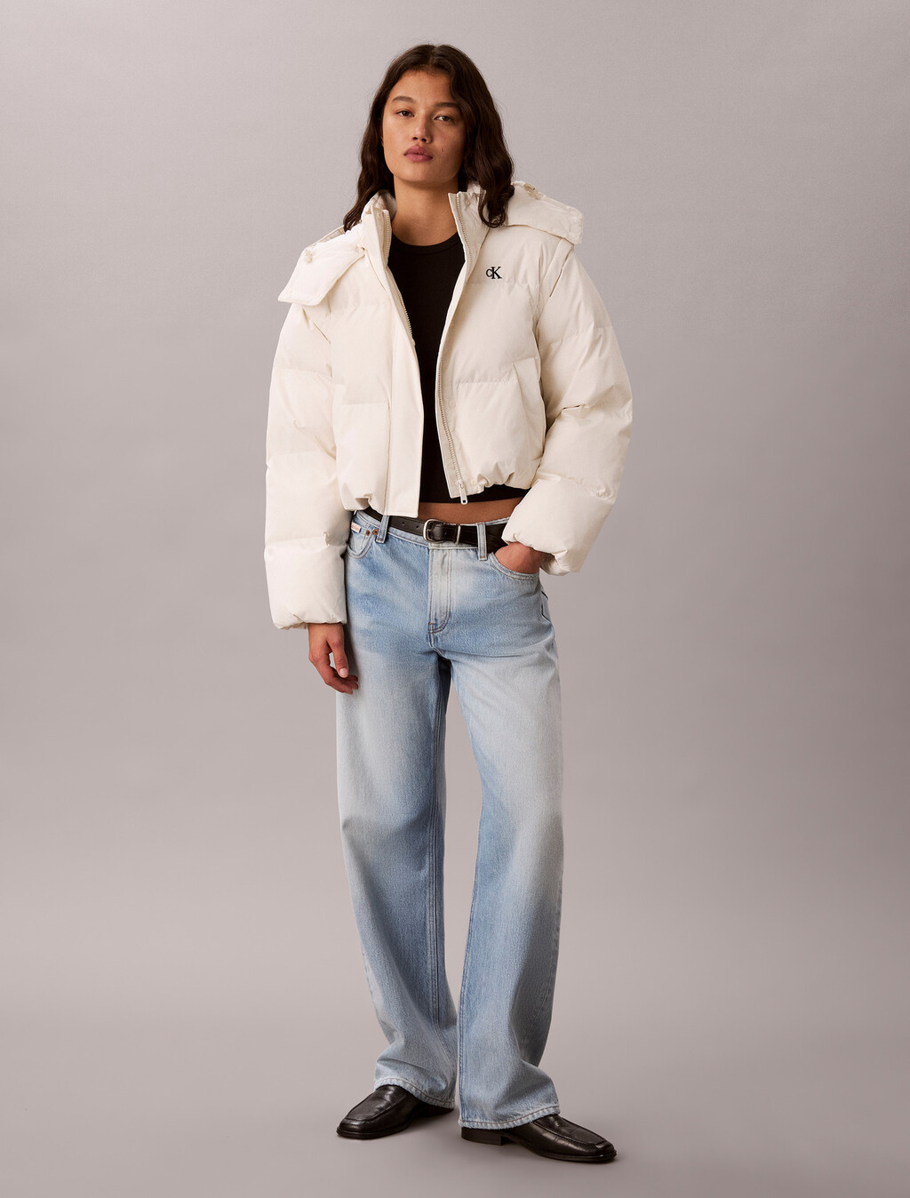 2-in-1 Convertible Down Puffer Jacket, Tofu, hi-res