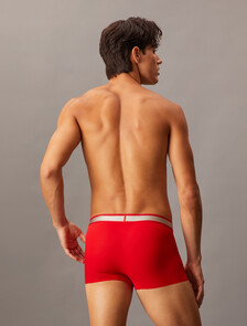 Tonal Logo Microfiber Low Rise Trunks, Rouge, hi-res