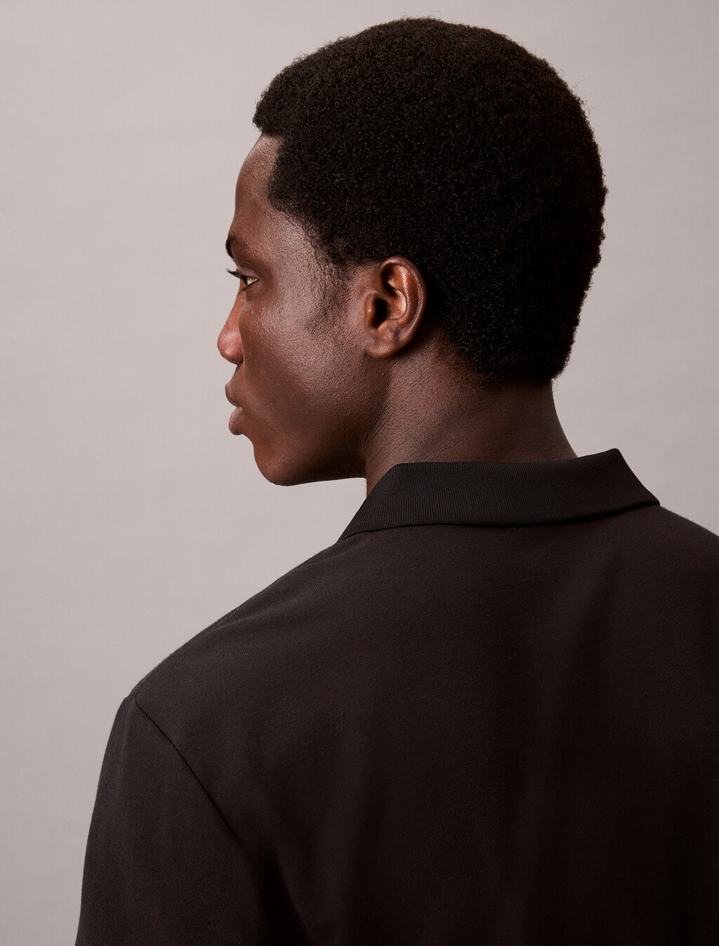 Technical Zip Up Polo, Black, hi-res