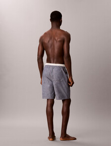 Cotton Chambray Sleep Shorts, CHAMBRAY INDIGO, hi-res