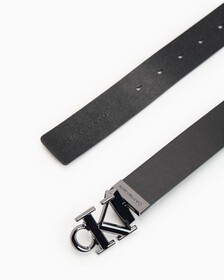 Monogram Plaque Reversible Belt 3.5Cm, BLK/BLK TEX, hi-res