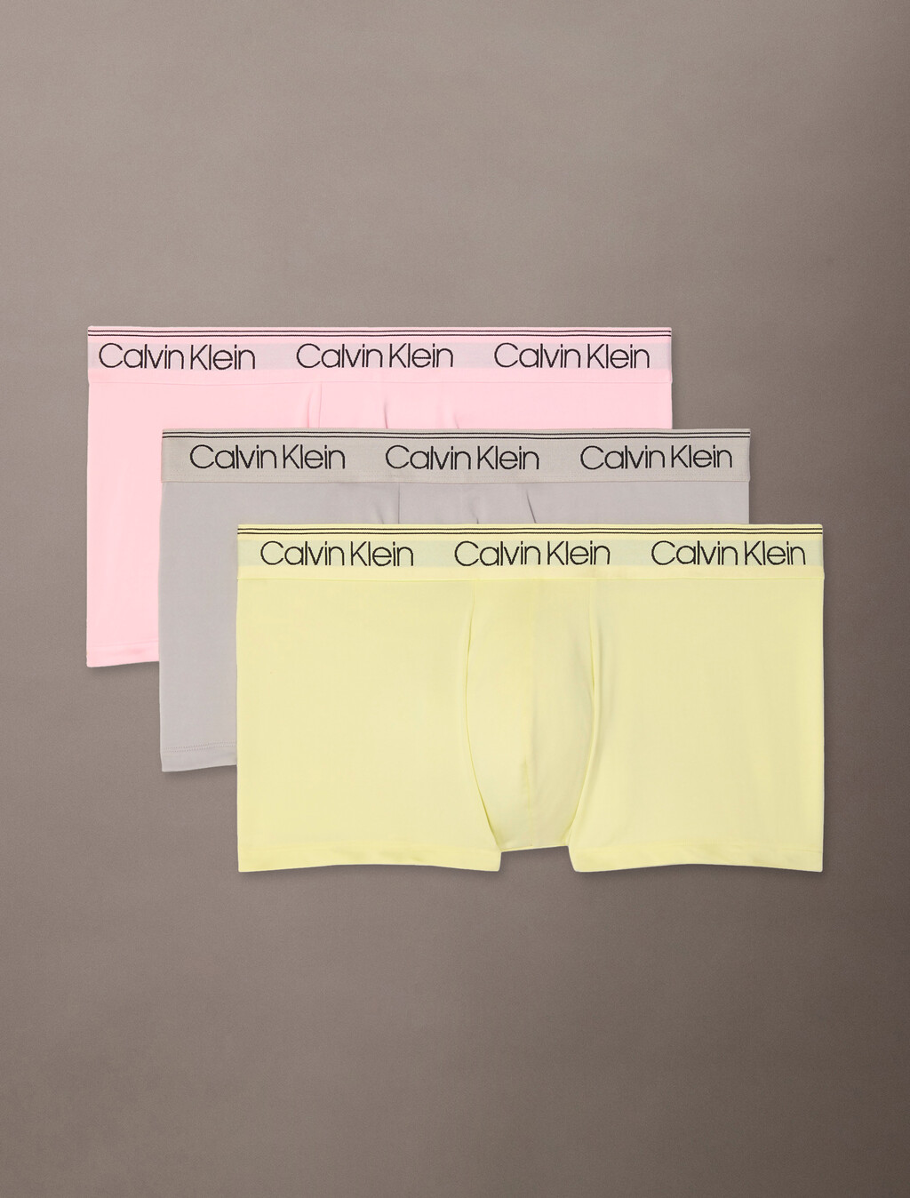 Logo Low Rise Trunk 3 Pack, Ash/Garden Glade/Buff Pink, hi-res