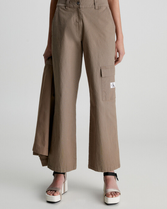 COTTON CANVAS CARGO PANTS