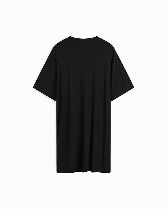 Side Gather Monogram Tee Dress