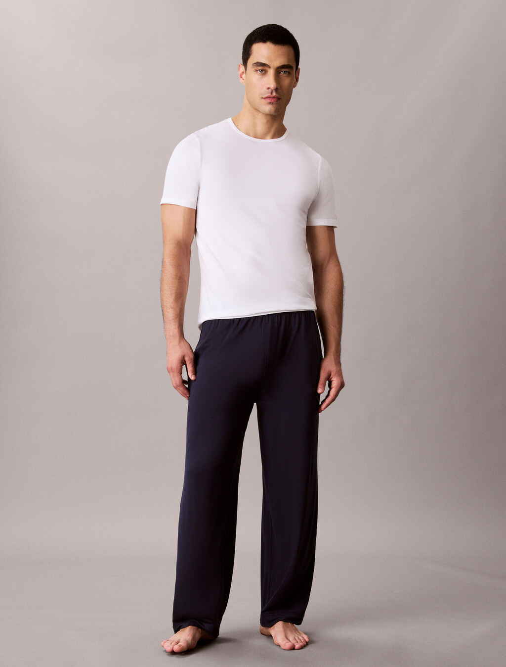 Crewneck Lounge T-Shirt, Classic White, hi-res