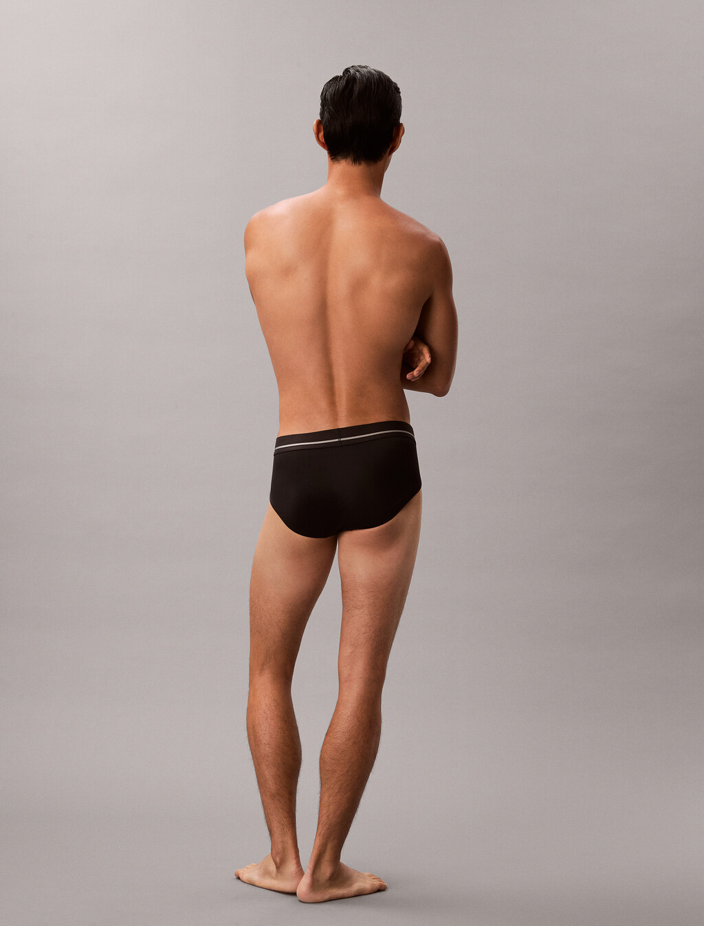 Invisibles Microfiber Mesh Hip Brief, Black, hi-res