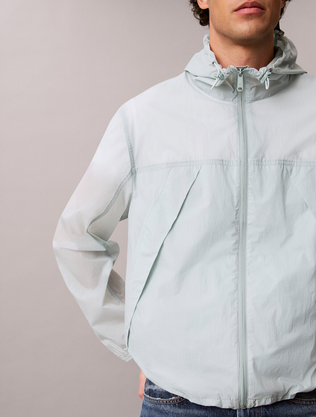 Nylon Hood Packable Jacket, Green Shade, hi-res